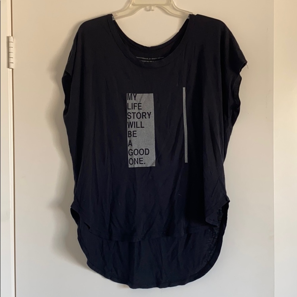 Good hYOUman black over size T